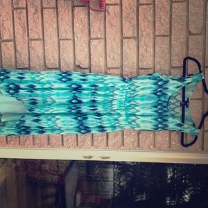 Blue hi-low H&M dress